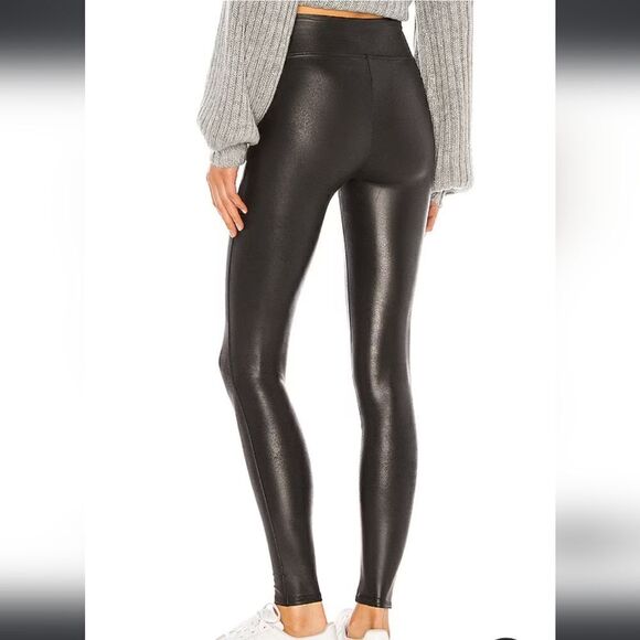 SPANX Faux Leather Legging Black Size Small - Picture 3 of 7